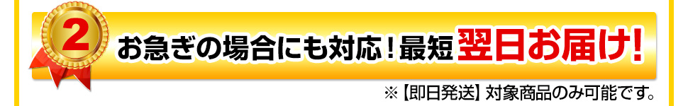 お急ぎの場合にも対応!最短翌日お届け!