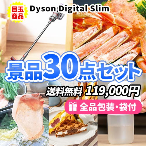 ダイソン掃除機をメインに貰って嬉しい!景品30点セット