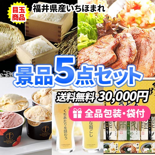 福井県産いちほまれがメインの貰って嬉しい景品5点セット
