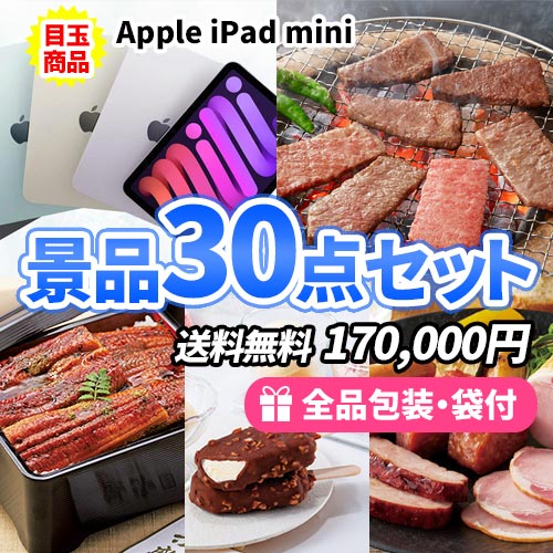iPad miniを目玉に多人数でも対応可能な景品30点セット